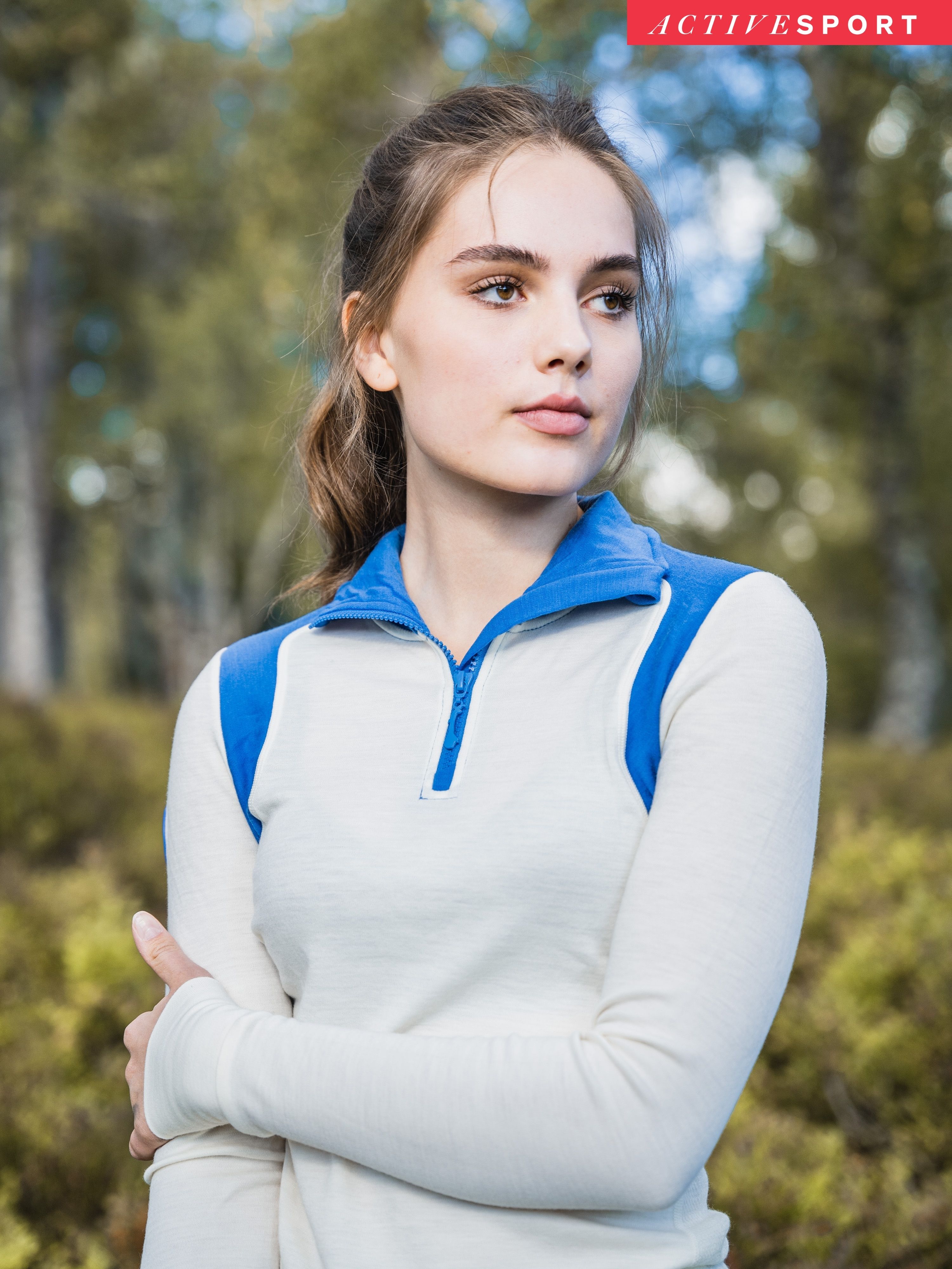 Gausta Merino Half-zip White