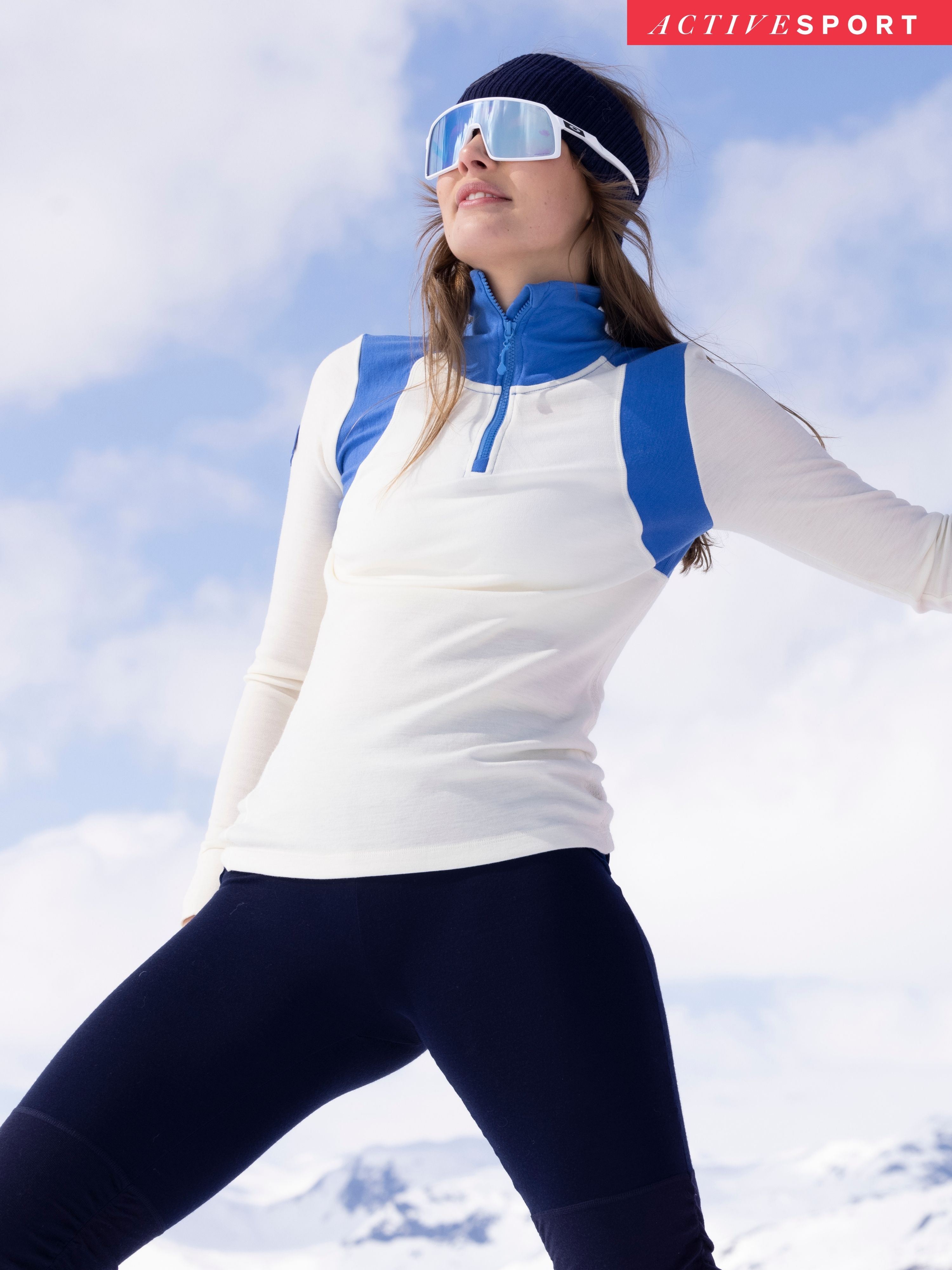 Gausta Merino Half-zip White