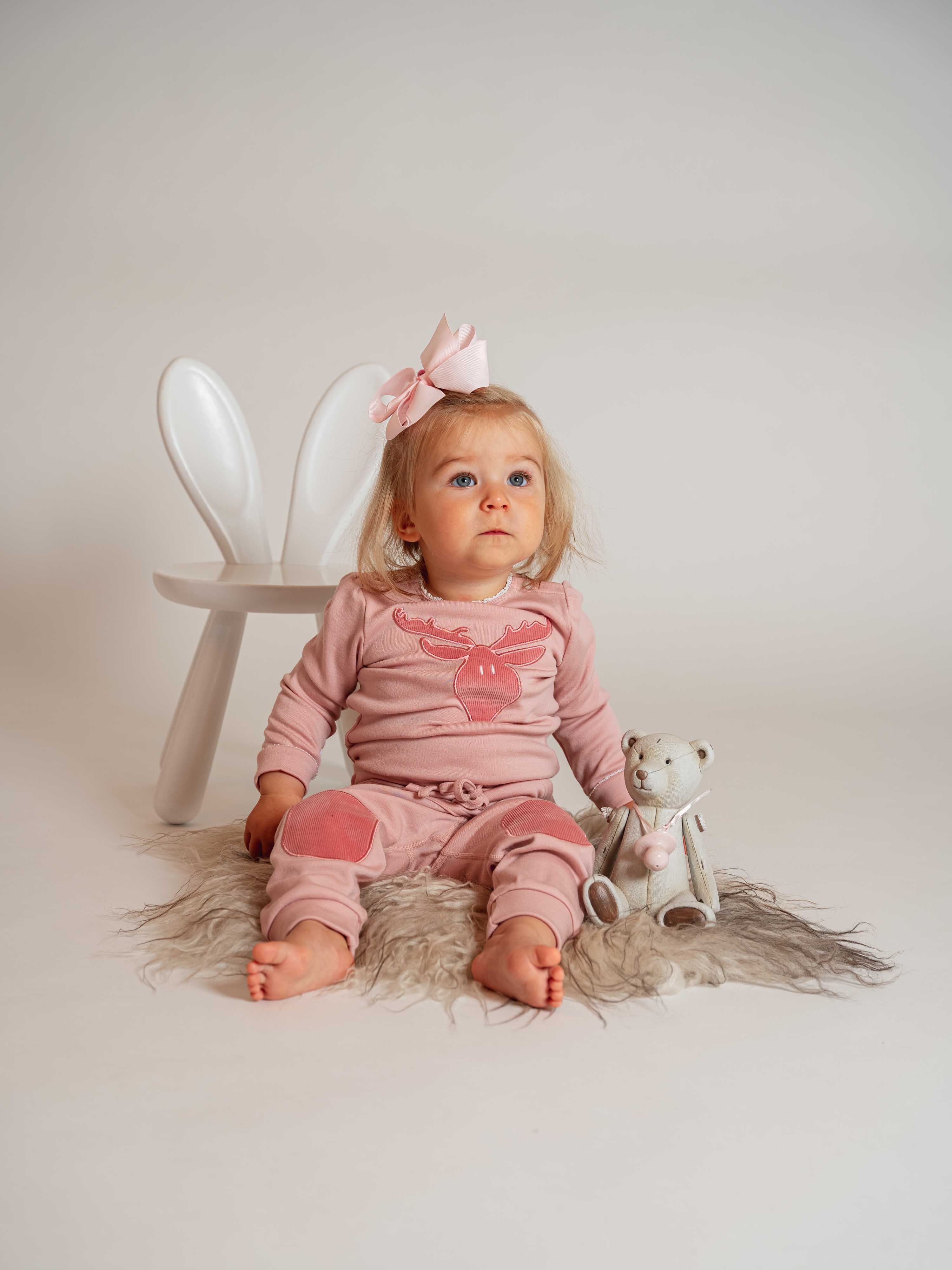 Bergen baby girl pants Old Pink