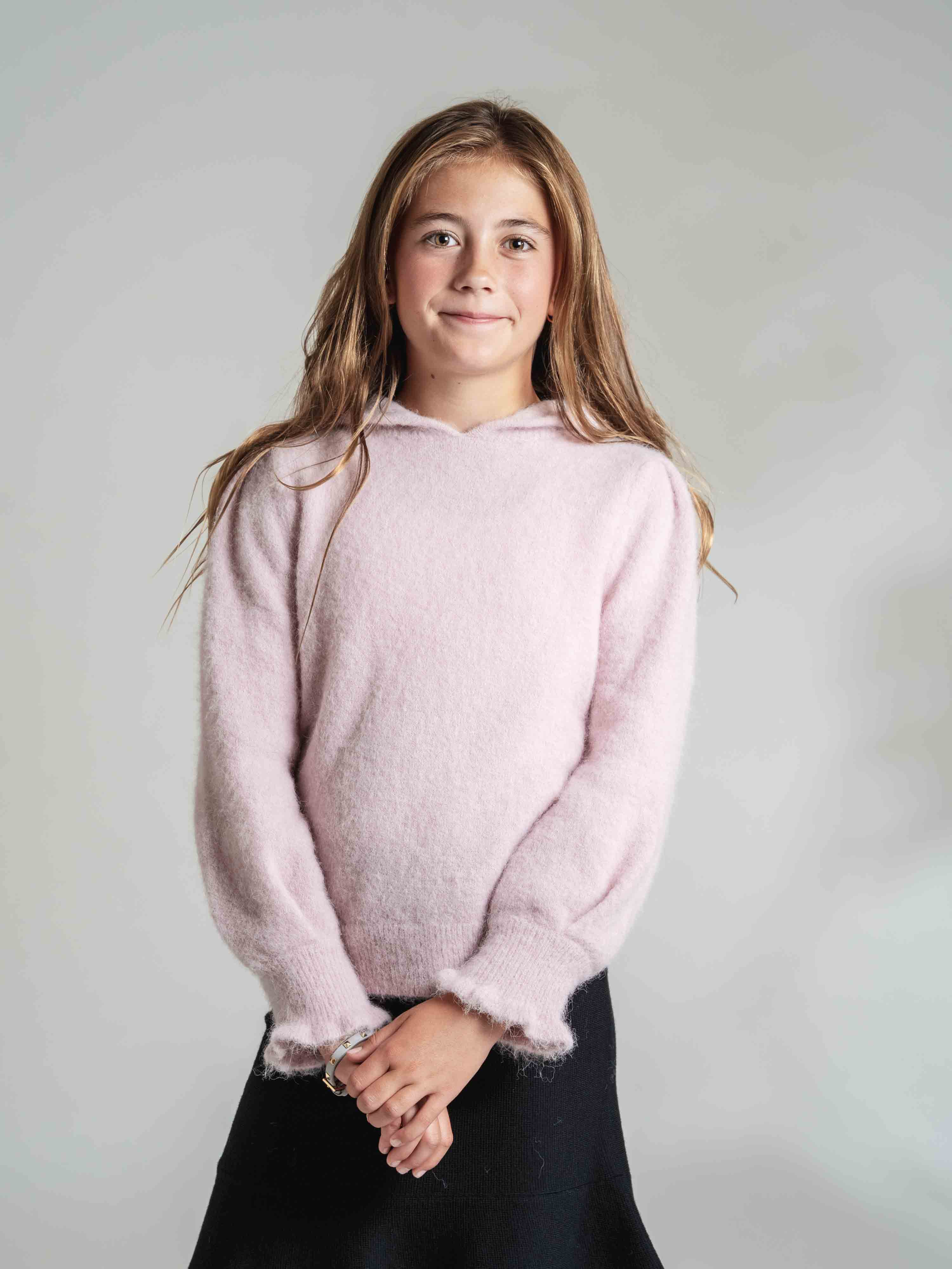 Tromsø knitted Hood Light Pink