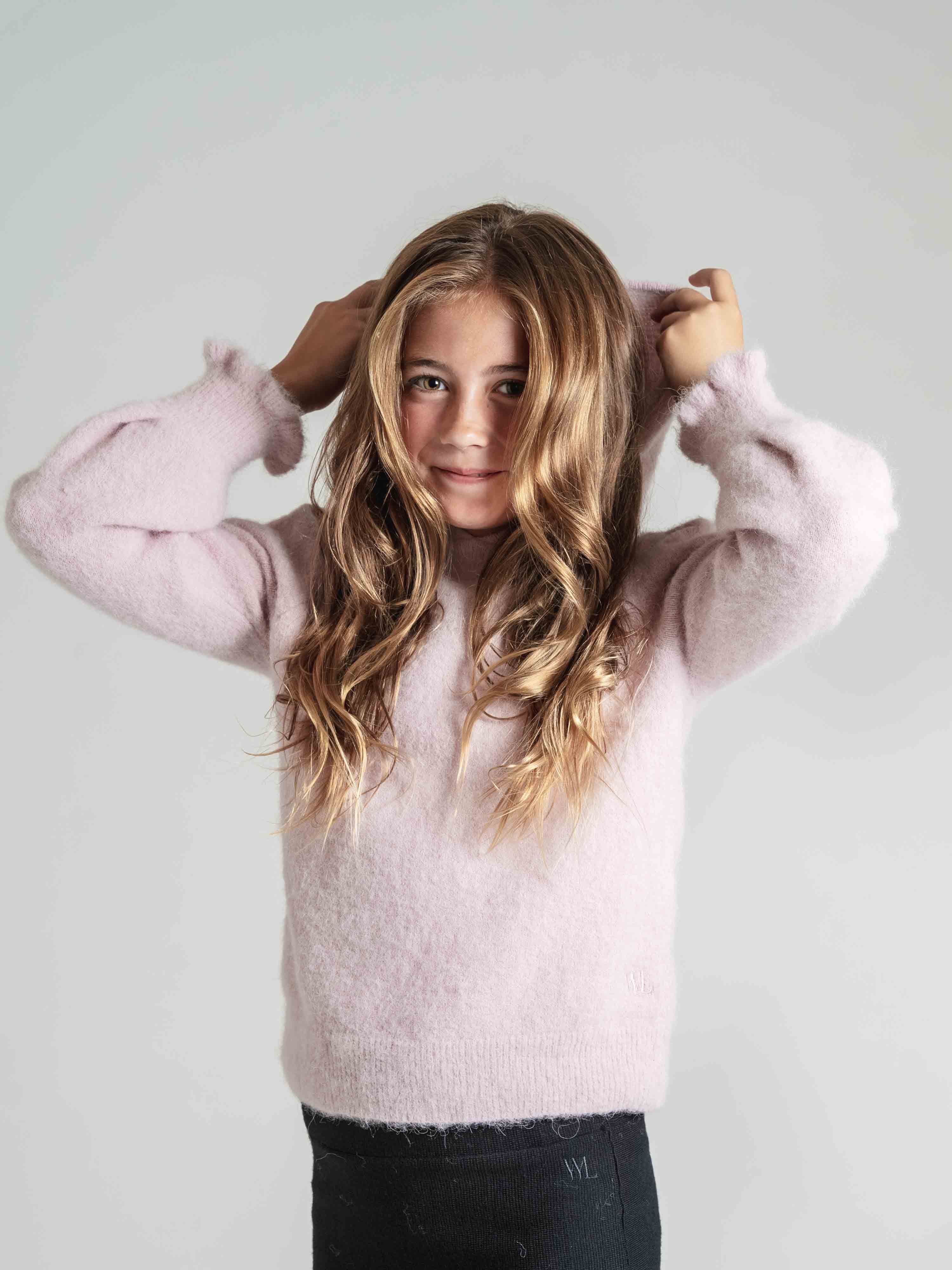Tromsø knitted Hood Light Pink