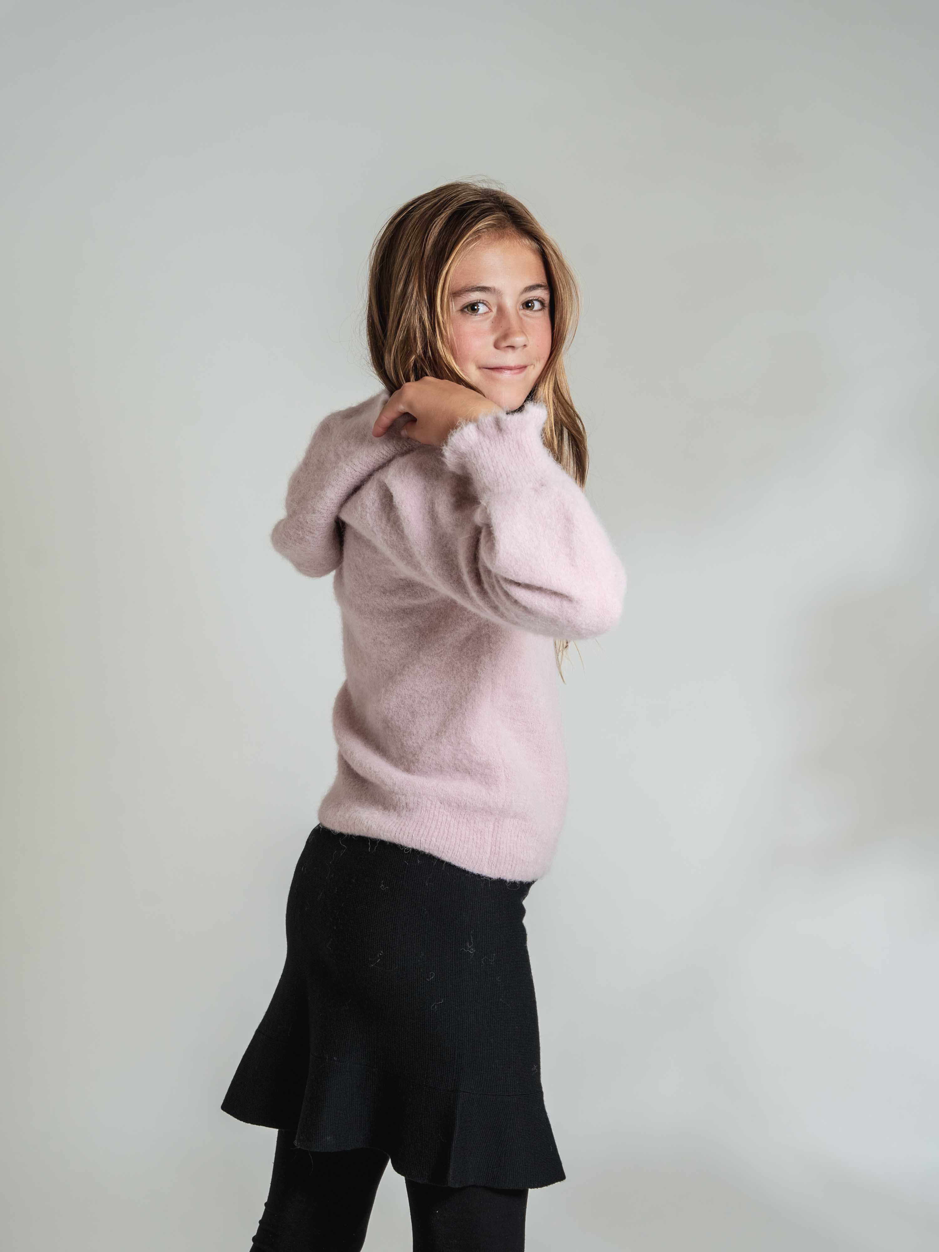 Tromsø knitted Hood Light Pink