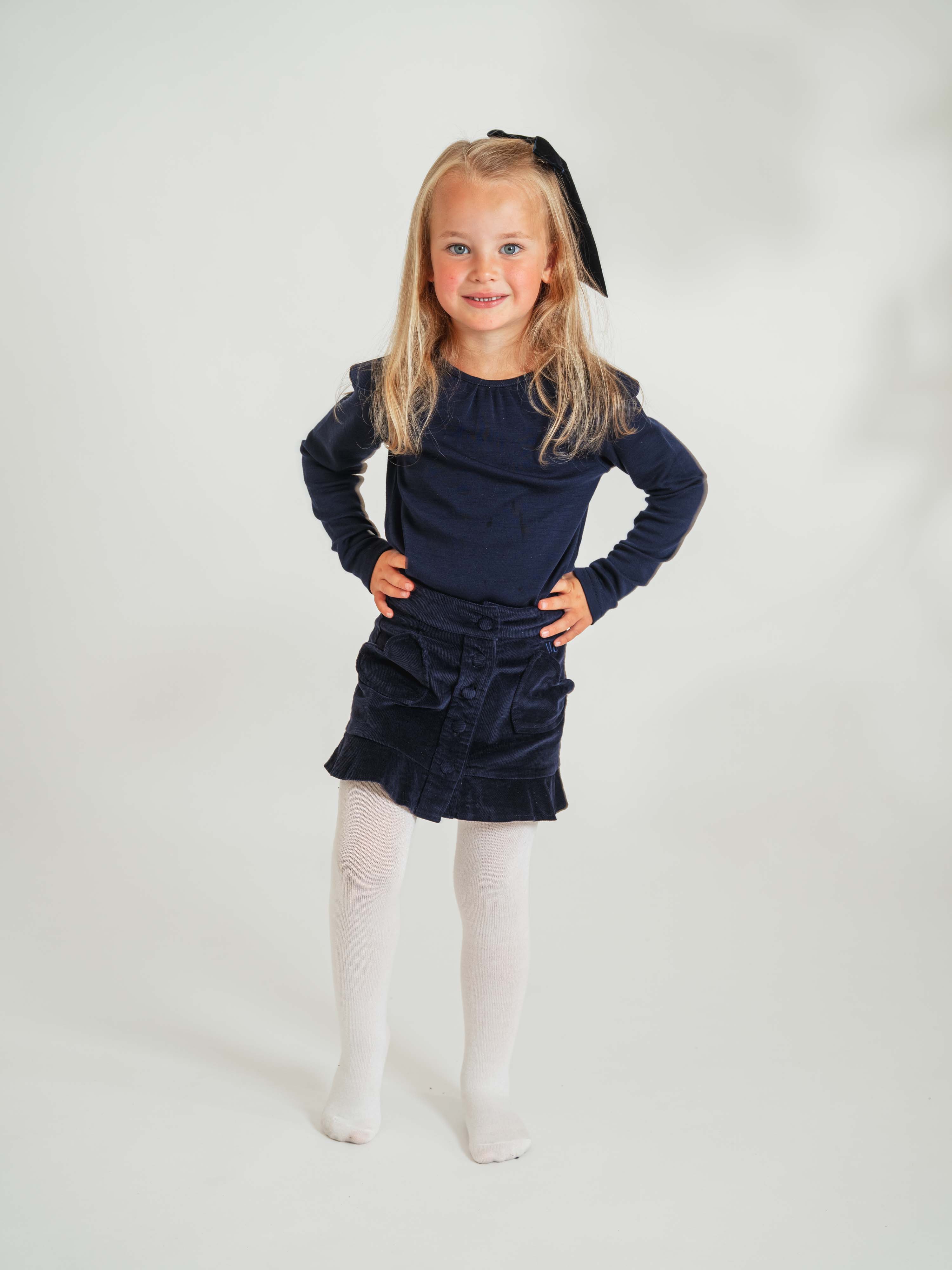 Molde Cord Skirt Blue Ink
