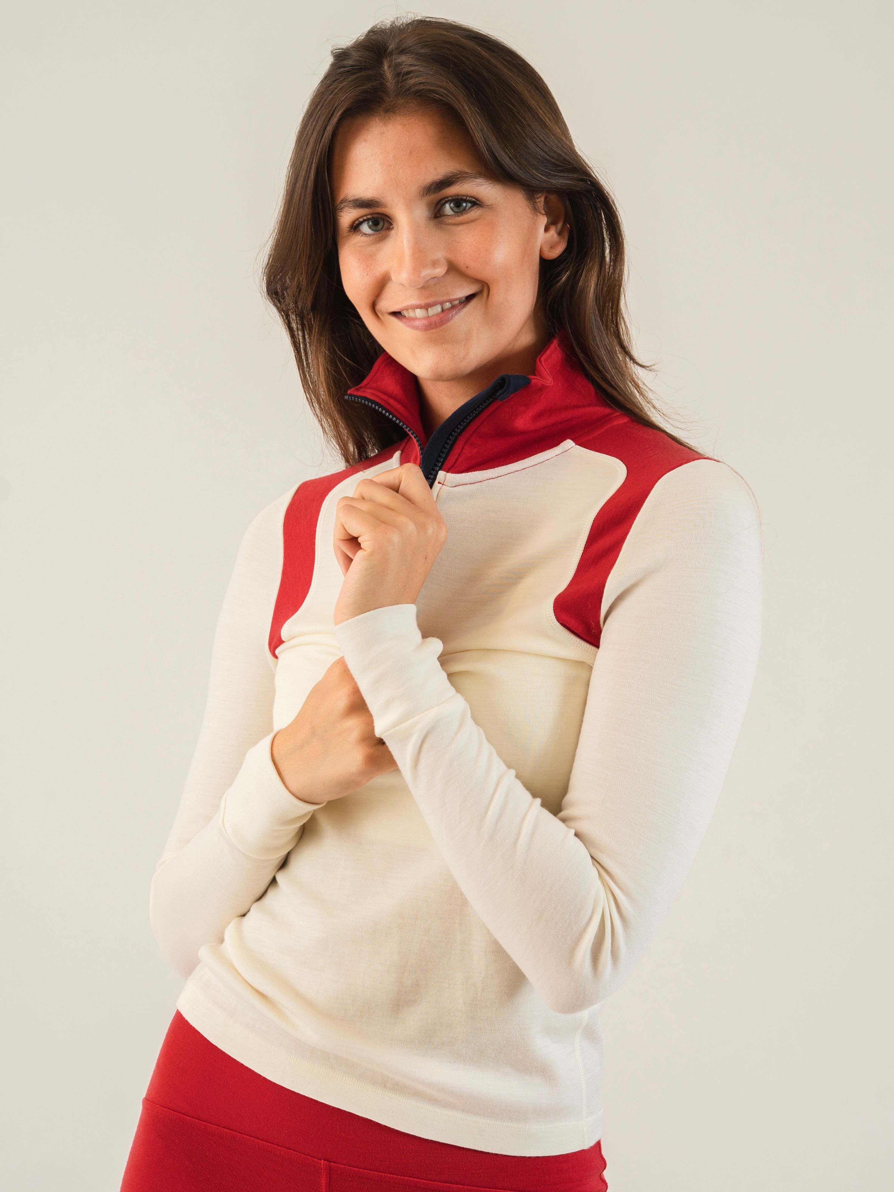 Gausta Merino Half-zip Snow White