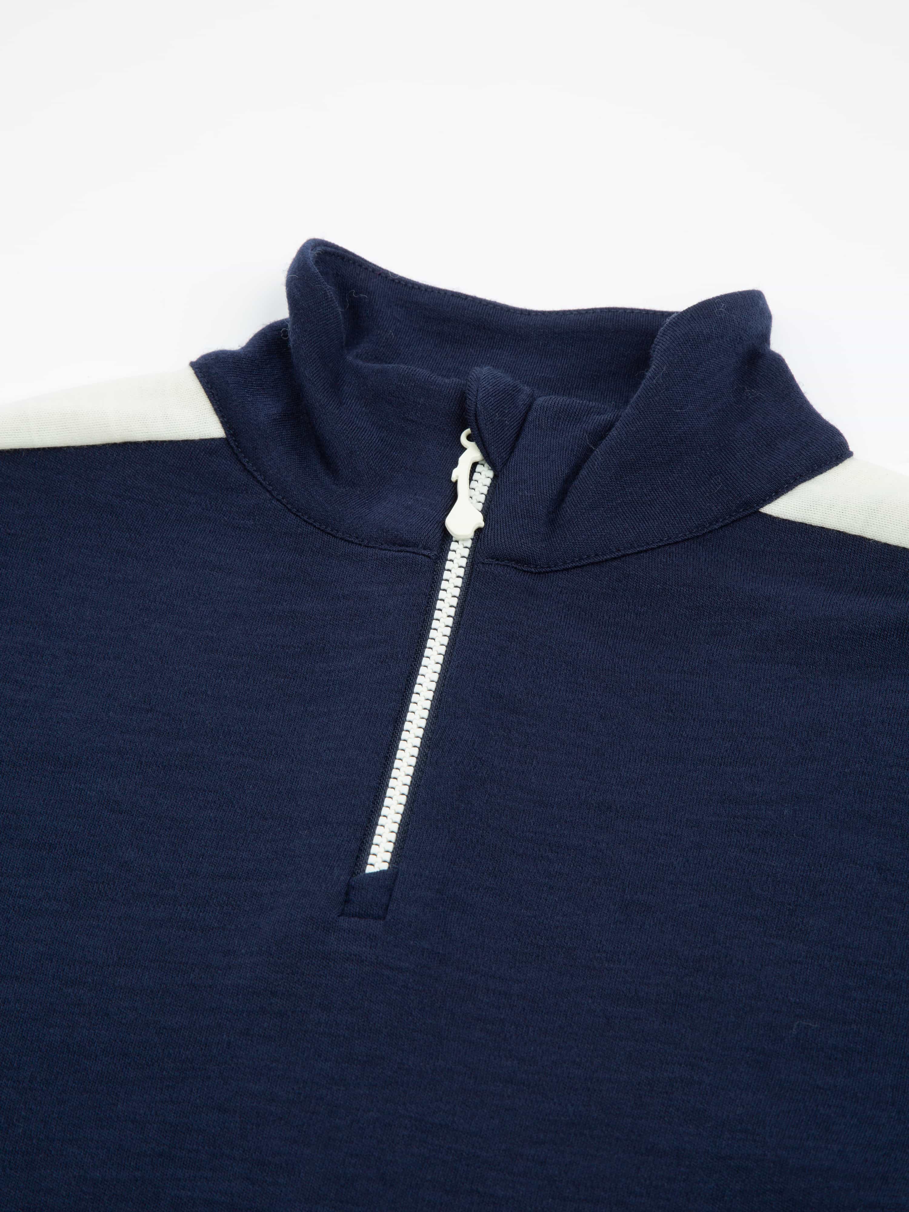 Ål Merino Half-Zip Top Blue Ink