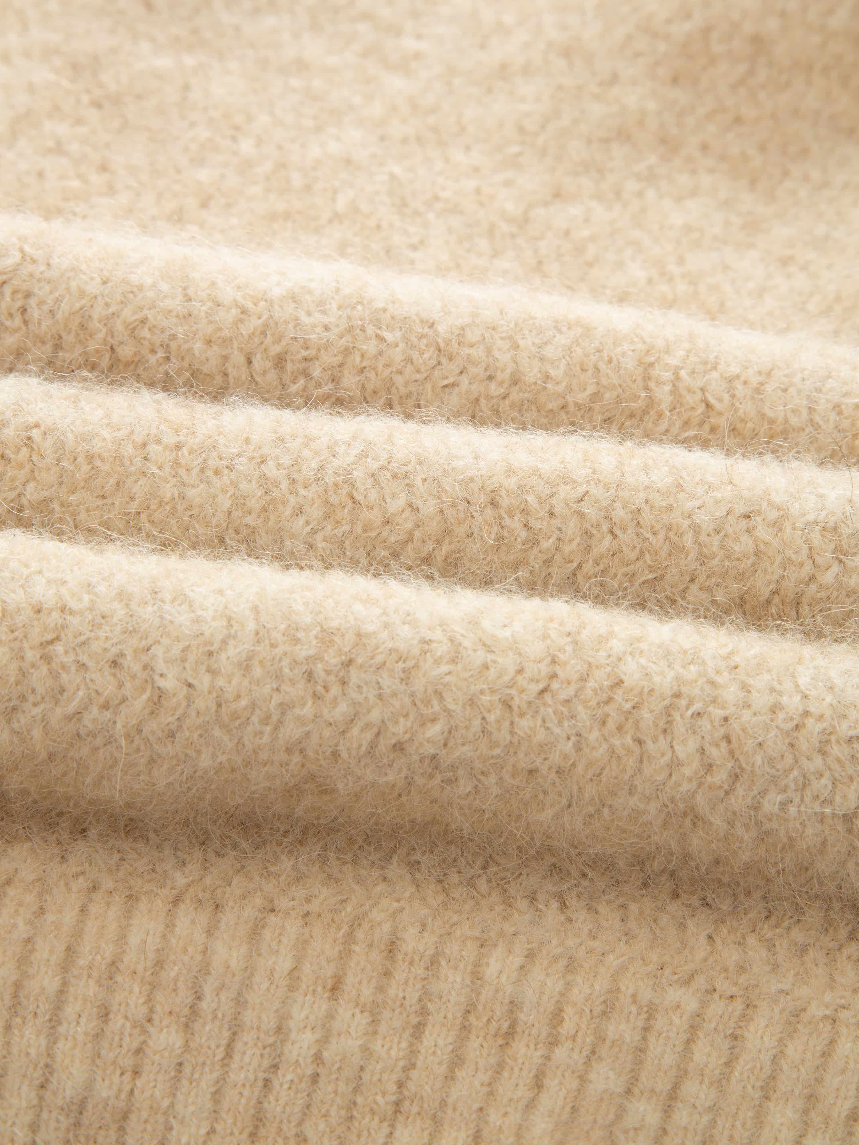 Loen Alpaca Wool Knit Sweater Sand Dunes