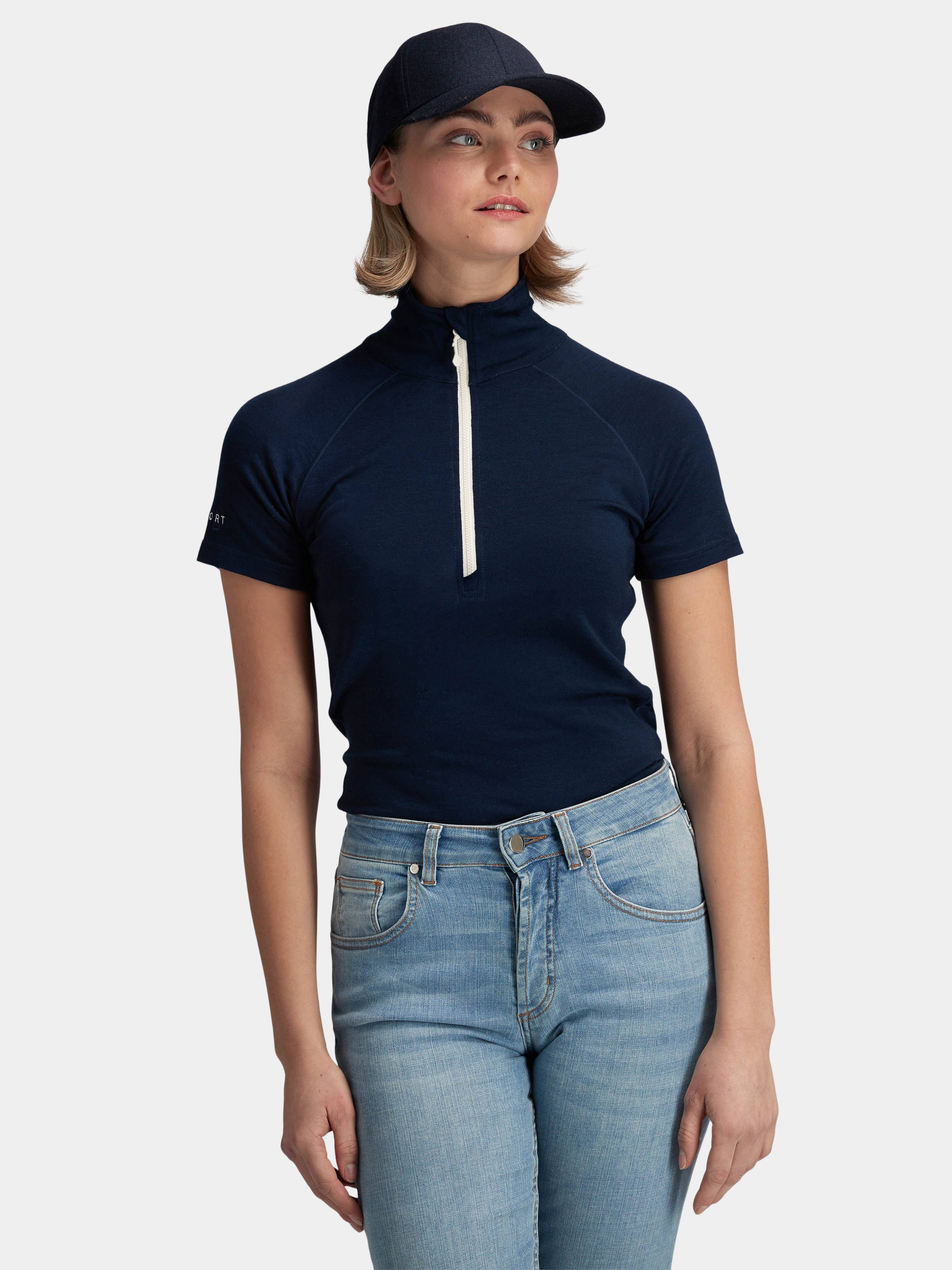 Hilleknuten Short Sleeve Top Blue Ink
