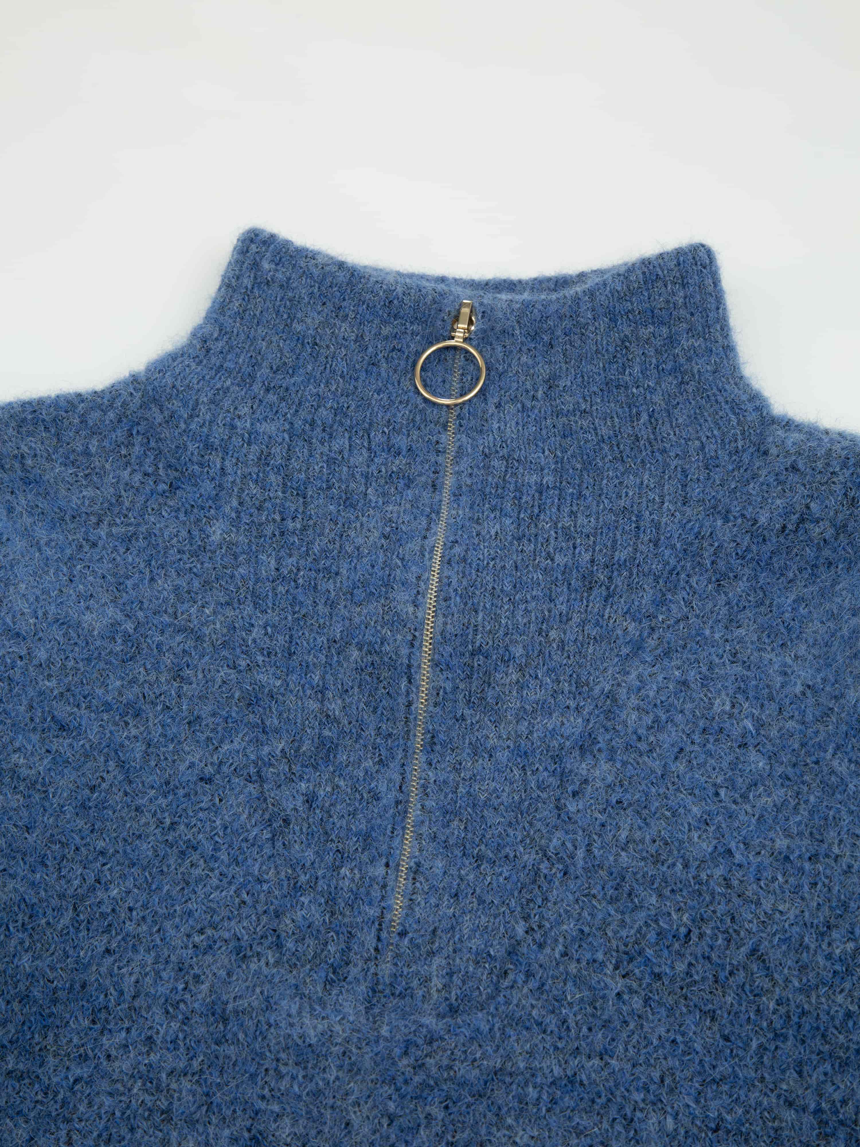 Loen Alpaca Sweater  Blue Wave
