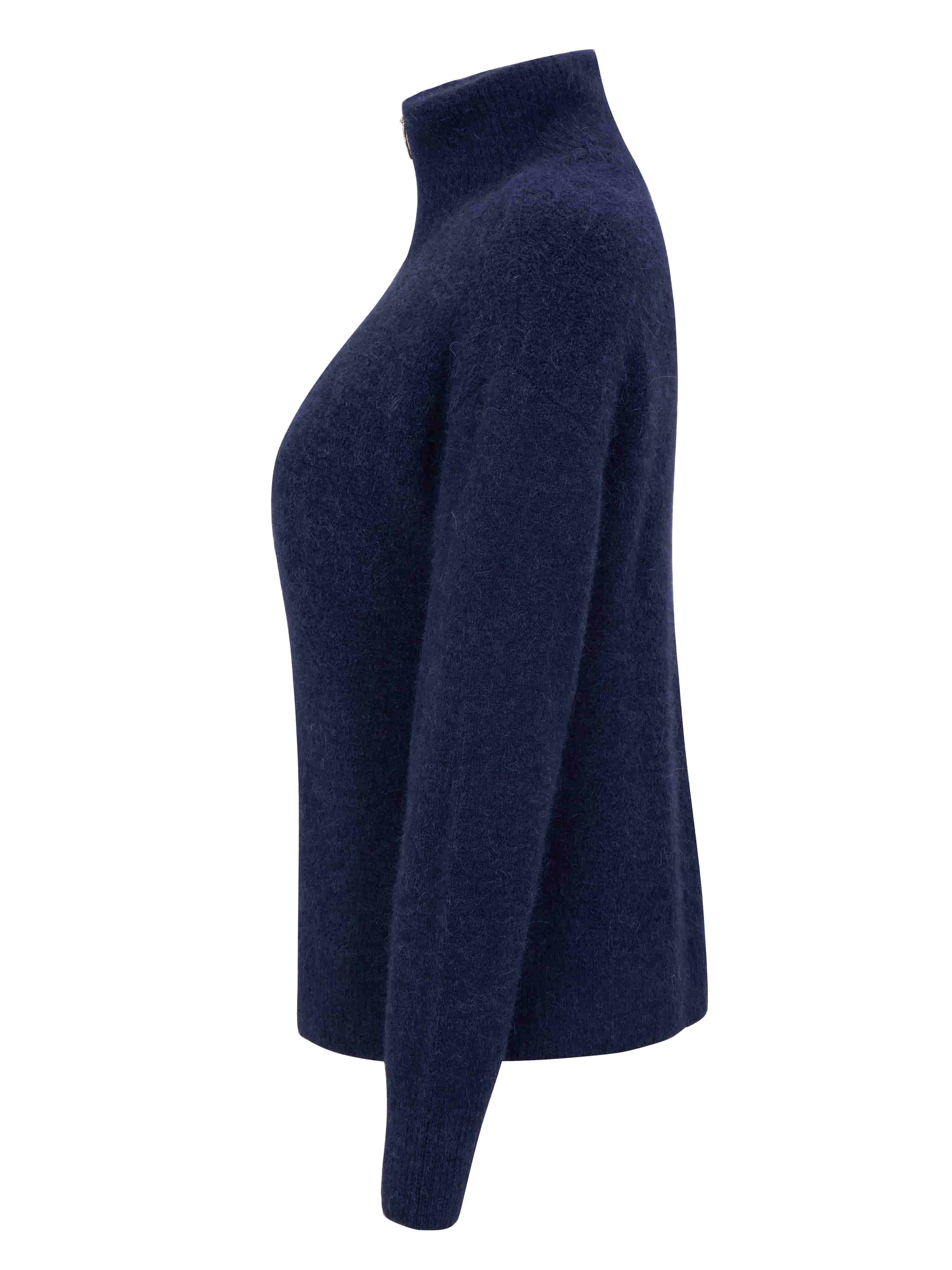 Loen Alpaca Wool Knit Sweater Blue Ink