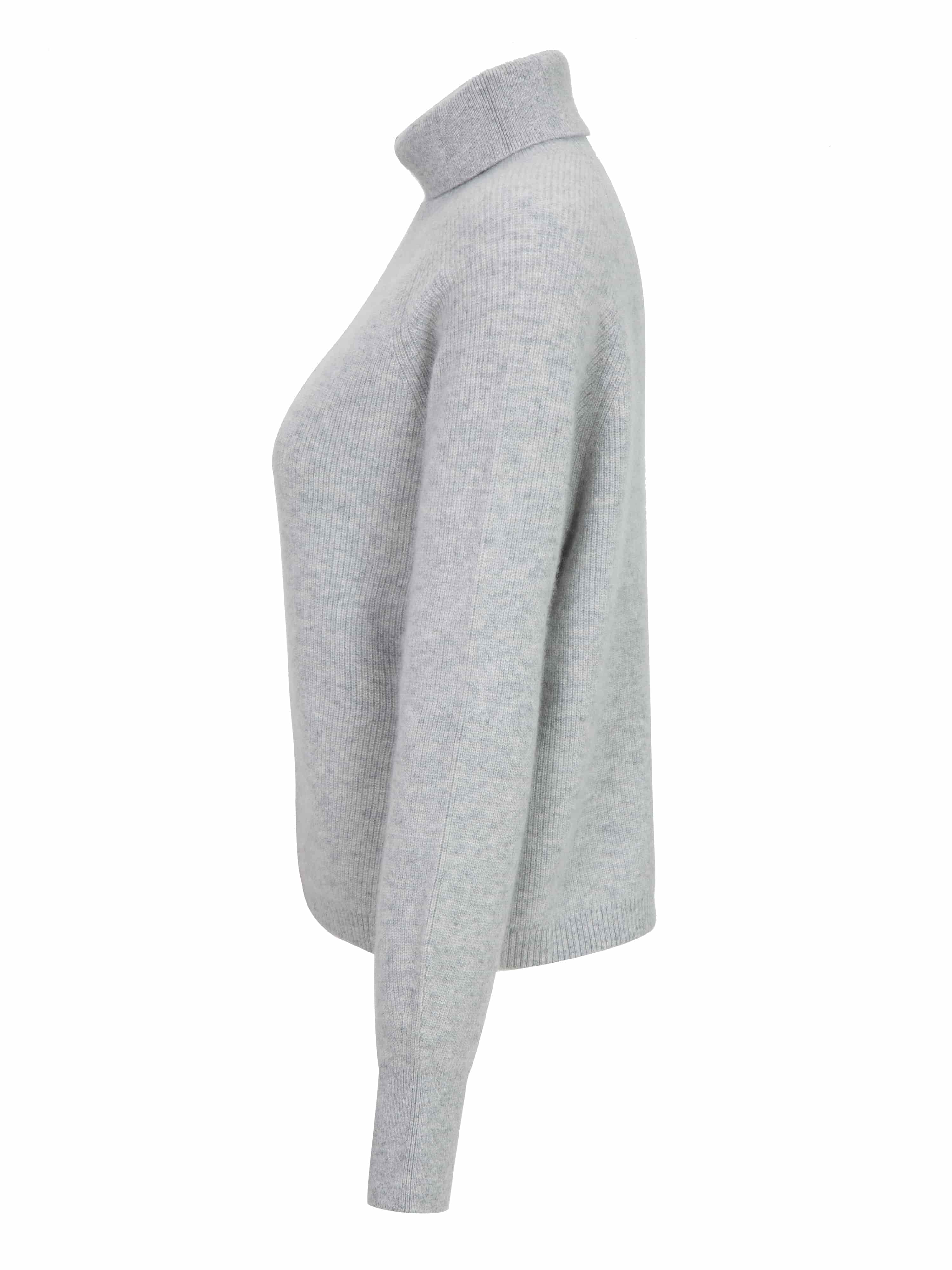 Stortoppen Cashmere Turtleneck Grey Melange