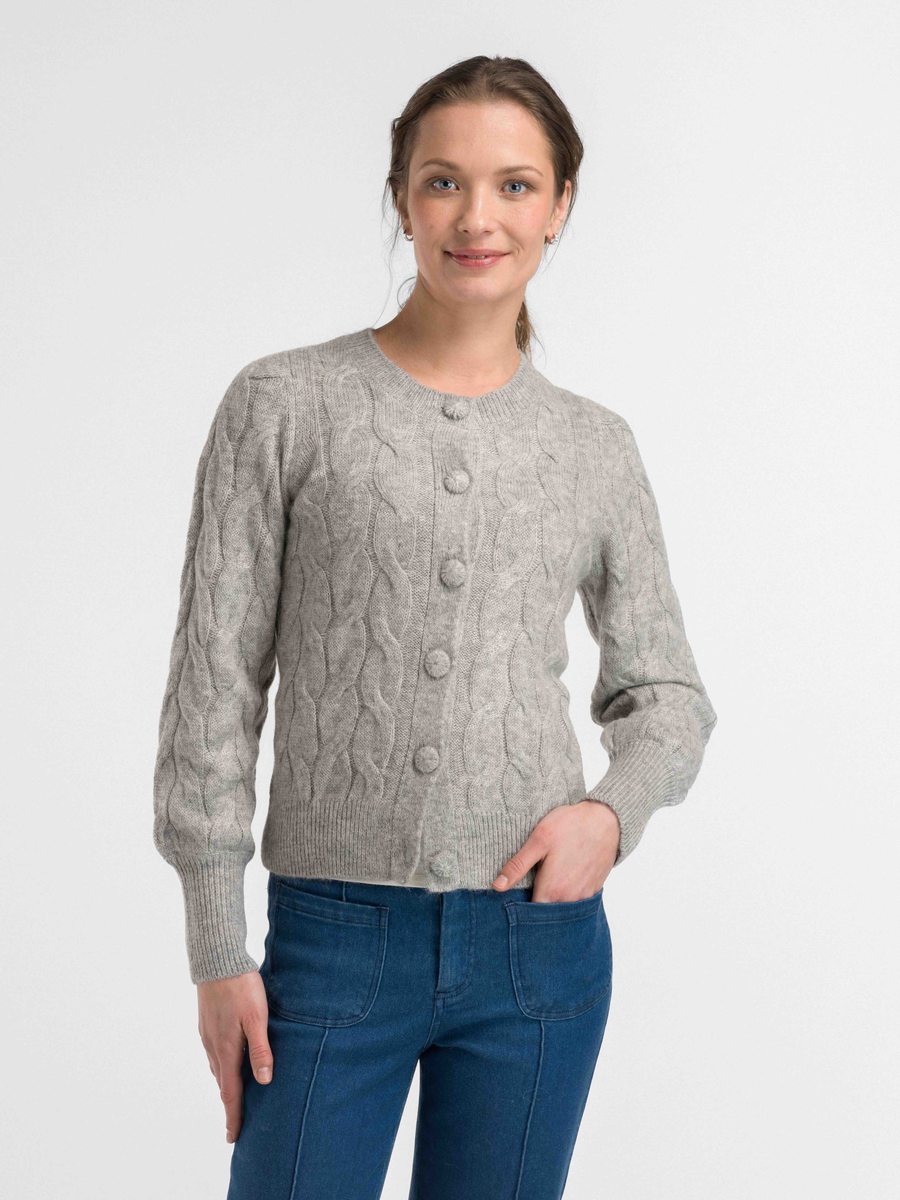 Beerenberg Knitted Cardigan Grey Melange