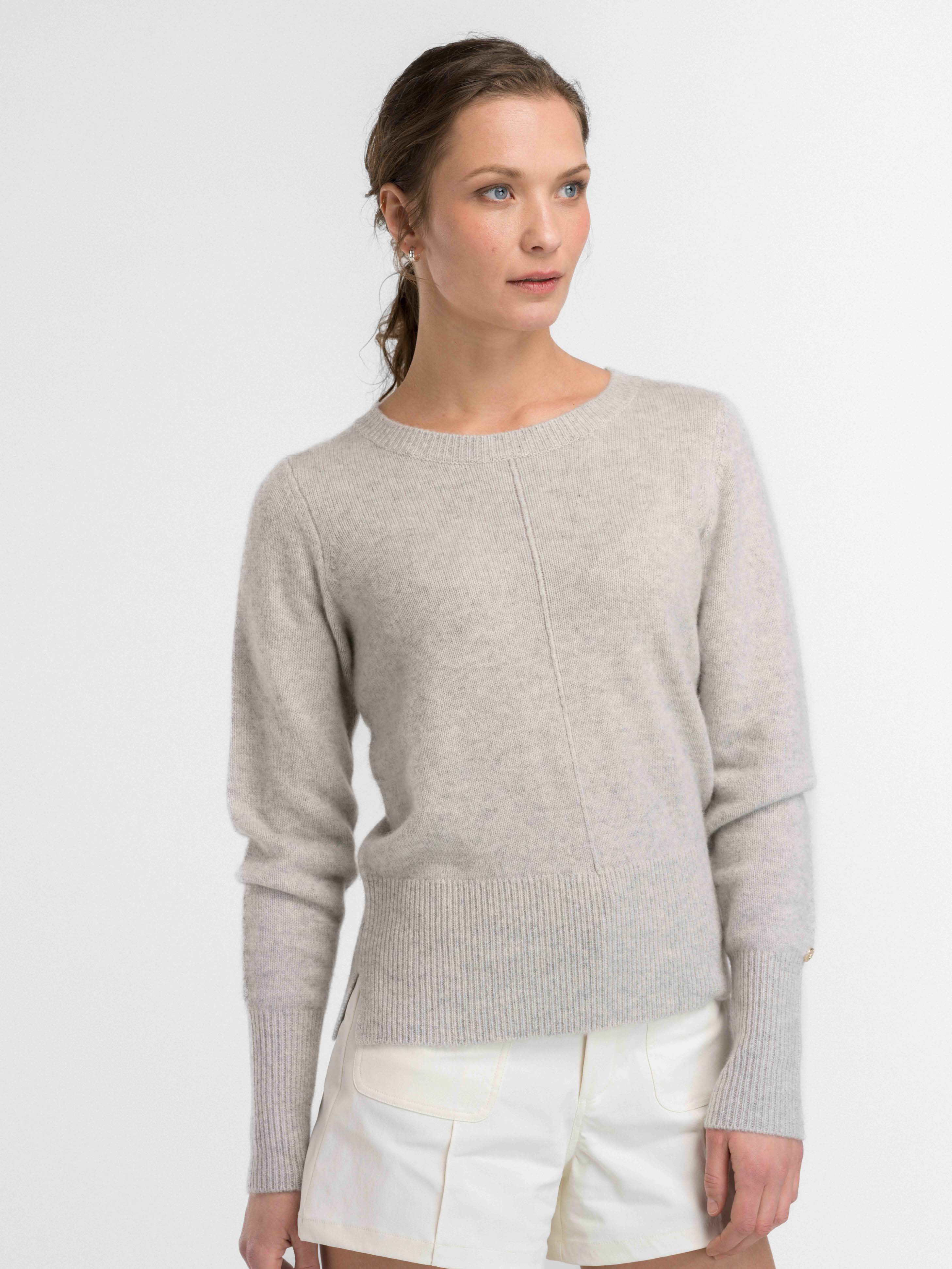 Lindesnes Cashmere Sweater Grey melange