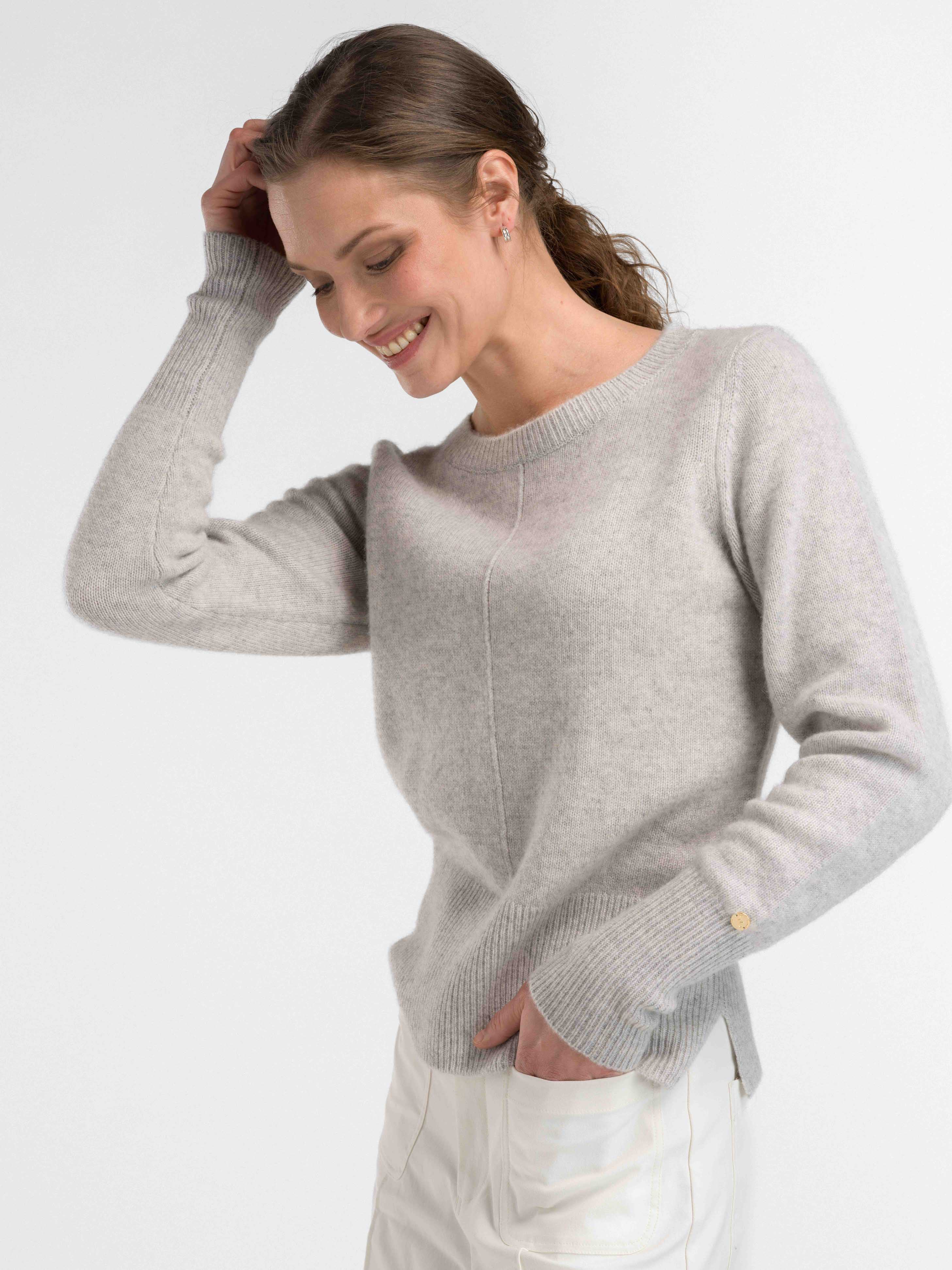 Lindesnes Cashmere Sweater Grey melange