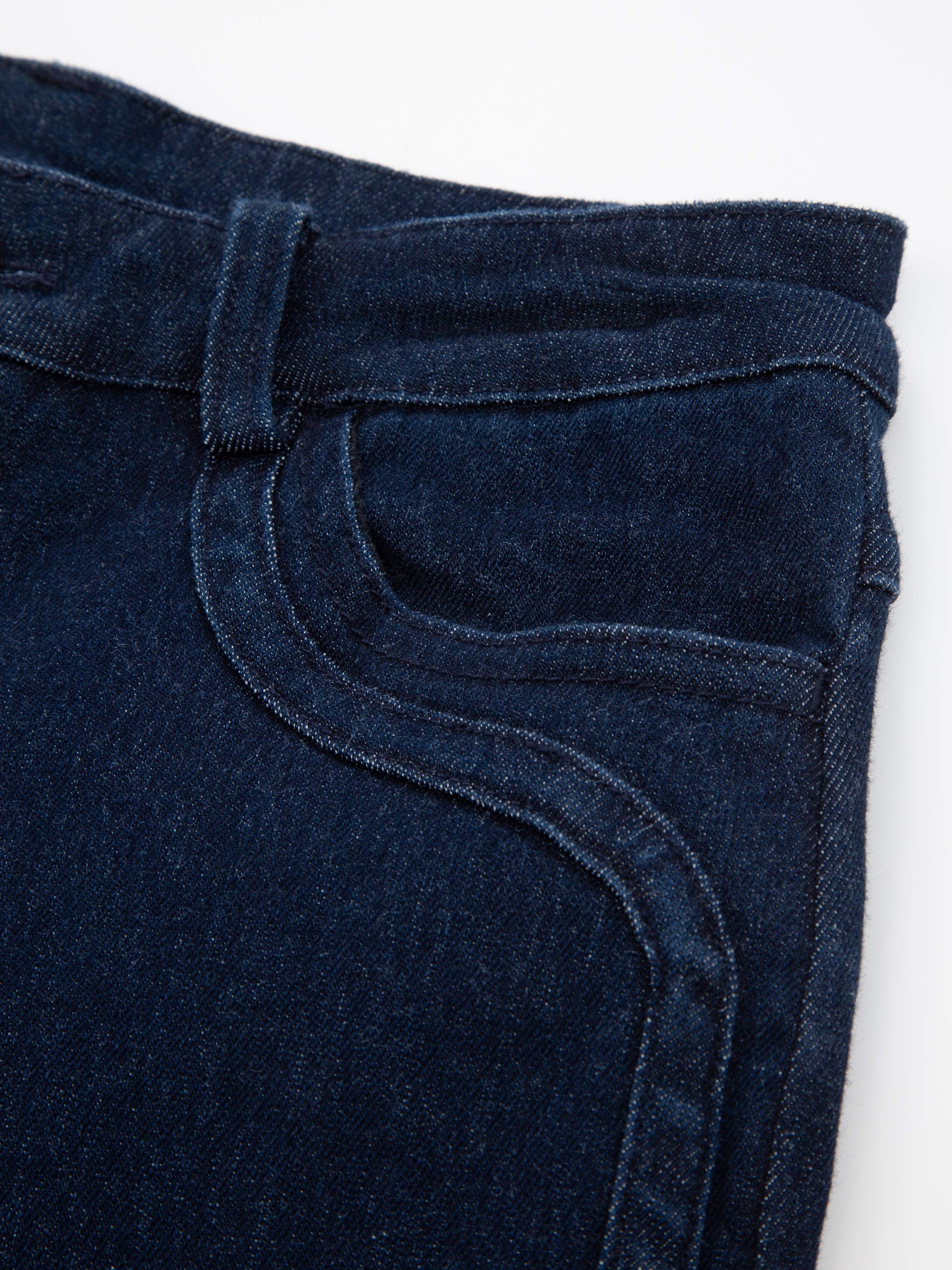 Fløya Wool Jeans - Long  Dark Blue