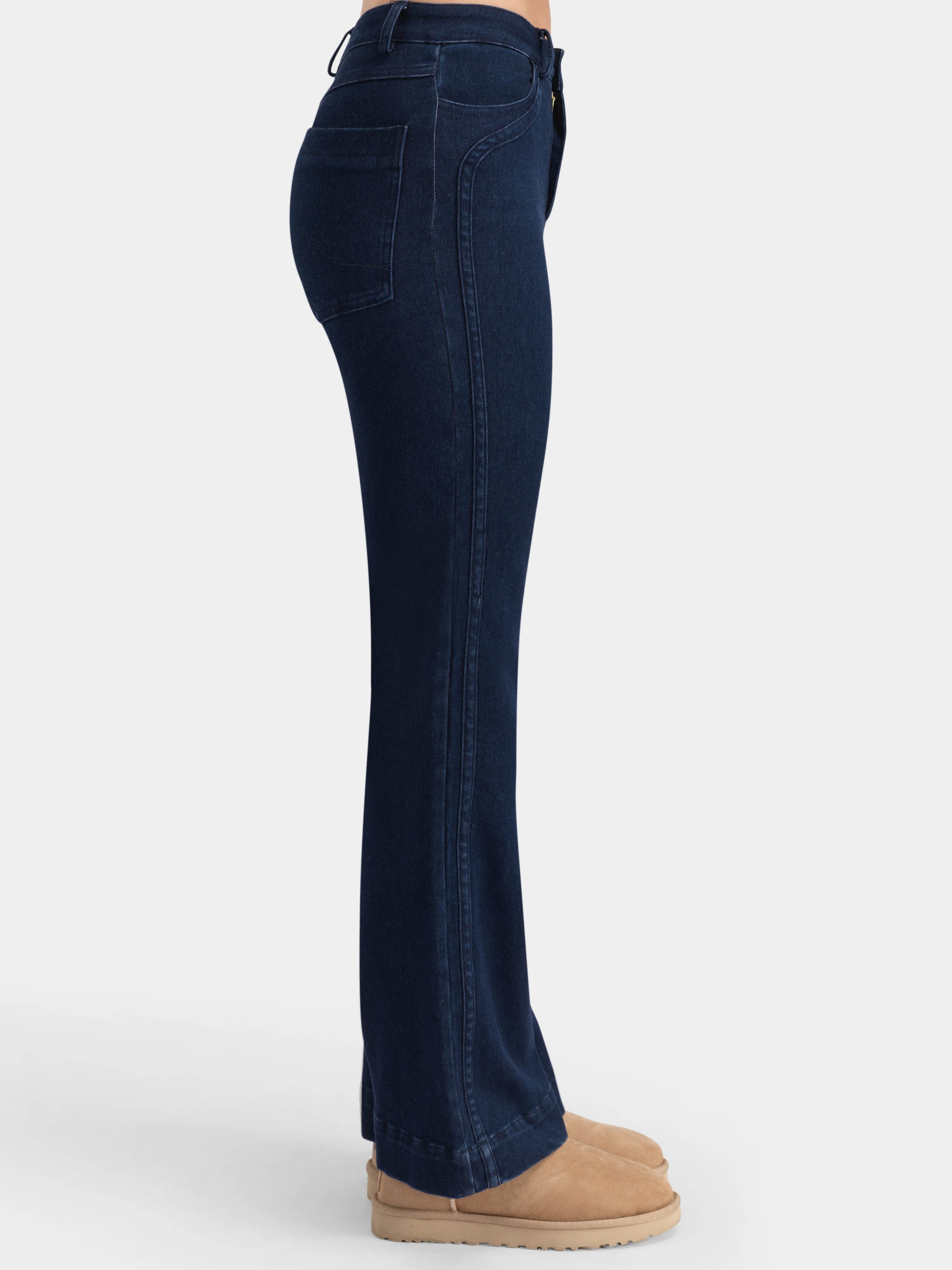 Fløya Wool Jeans - Long  Dark Blue
