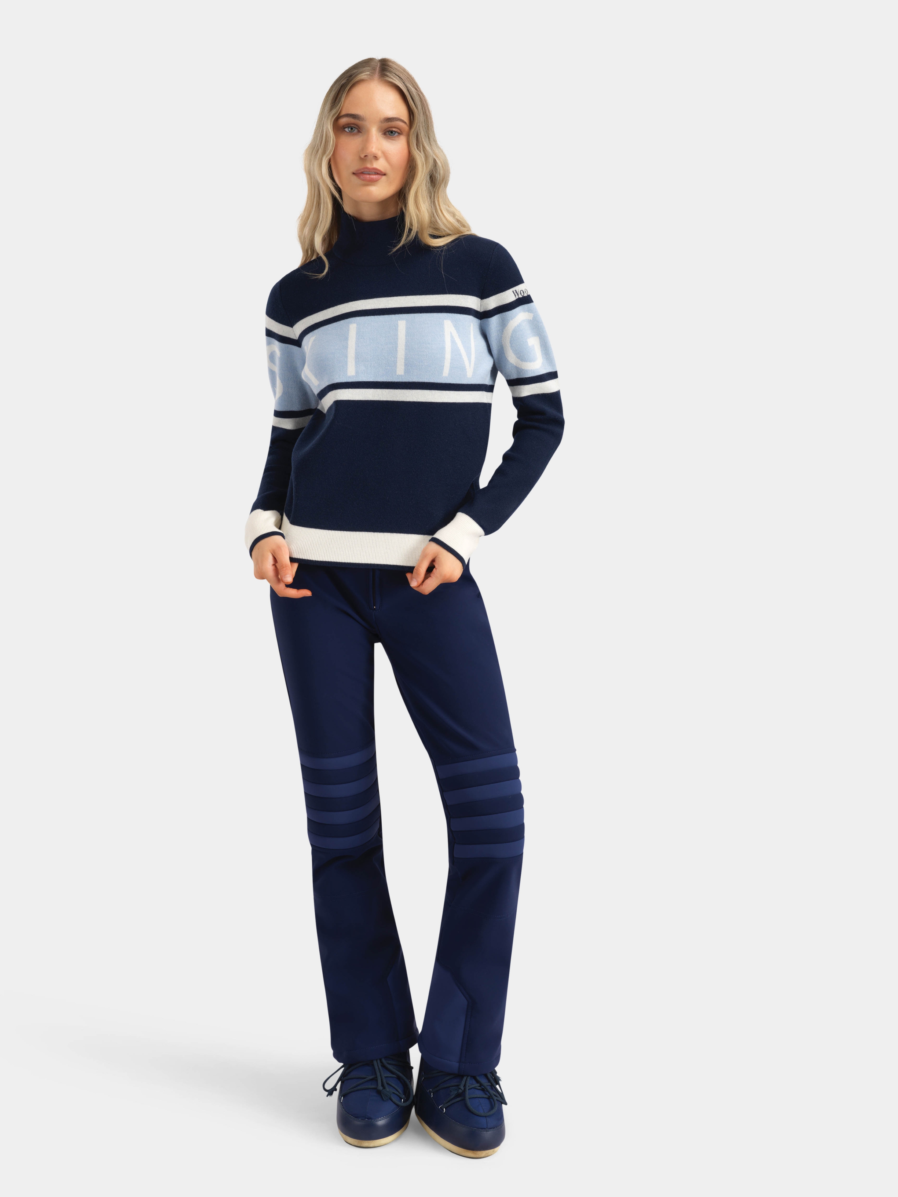 Solsidan Wool Turtleneck  Blue Ink