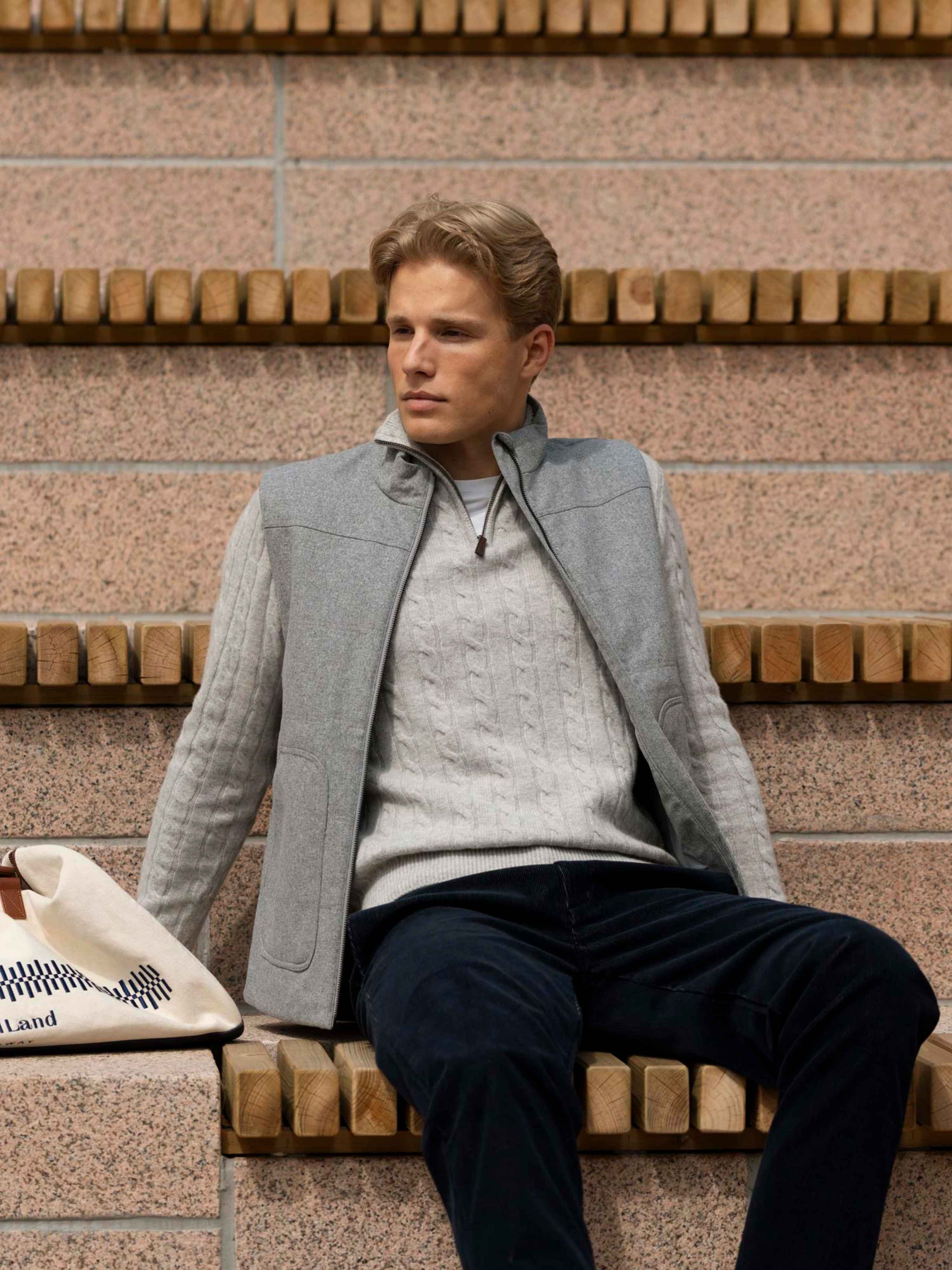 Numedalsvågen Cashmere Sweater  Grey Melange