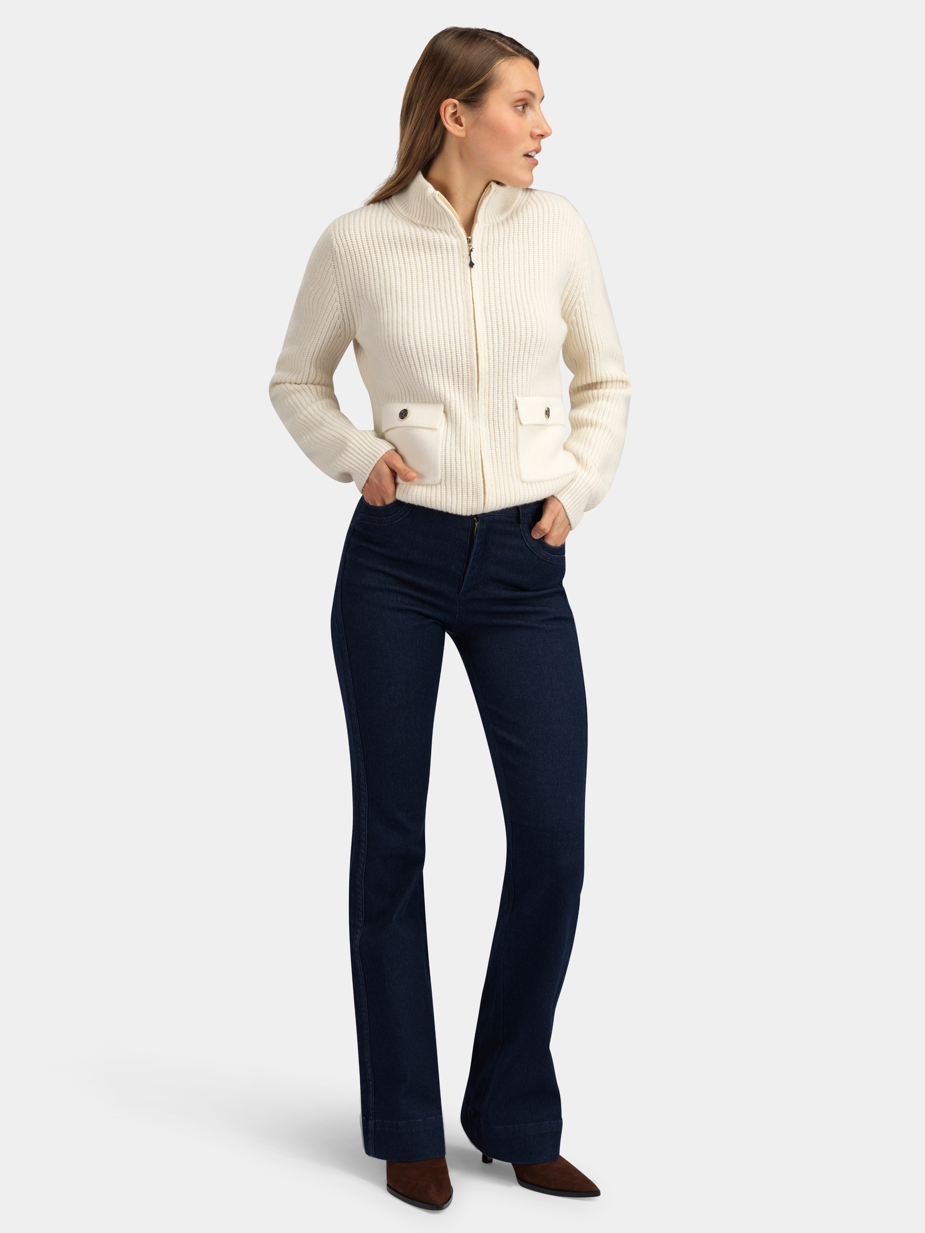 Fløya Wool Jeans - Long  Dark Blue