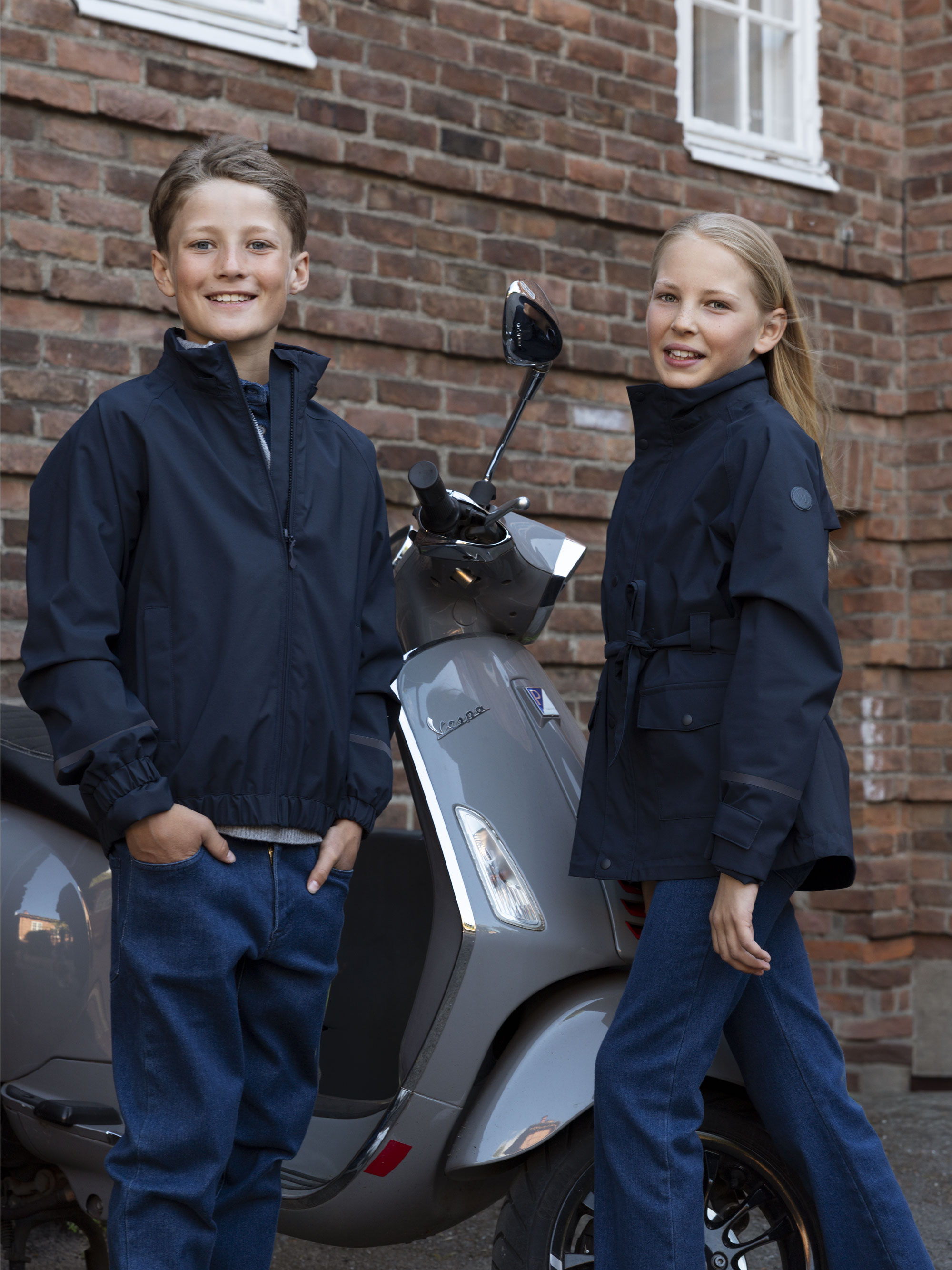 Florø Rain Jacket Girl Dark Blue